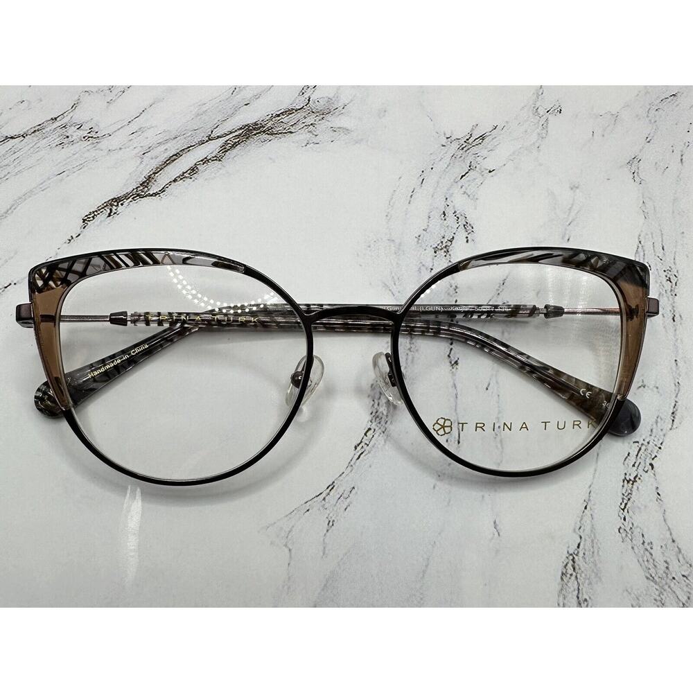 Trina Turk Eyeglasses Katya-Color Light Gunmetal-50-17-135-Brand New